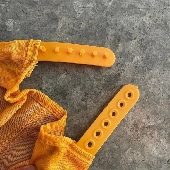 Vintage 80s Napa Auto Parts Racing Embroidered Patch Snapback Hat Yellow Blue - Picture 10 of 11